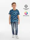 Детская базовая футболка / Синяя чешуя