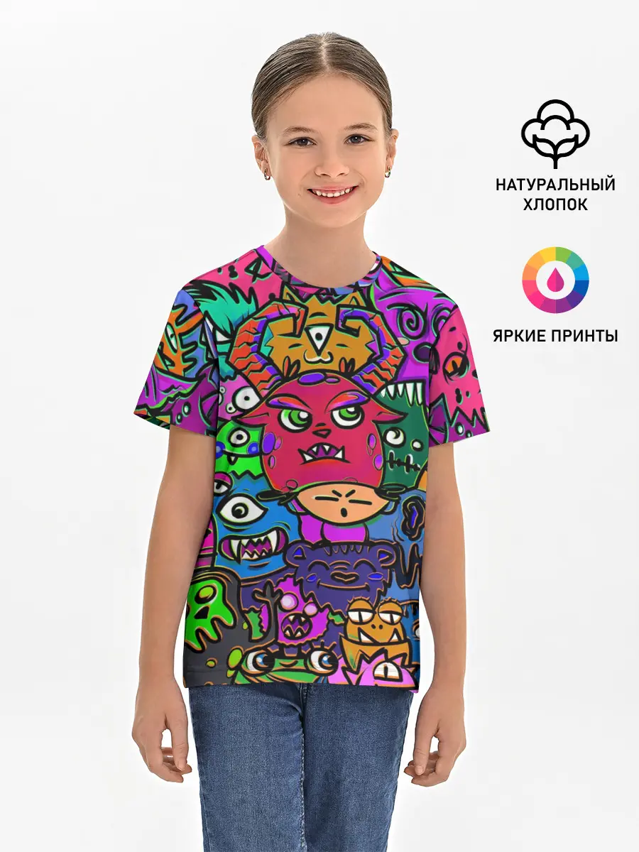 Детская базовая футболка / Happy