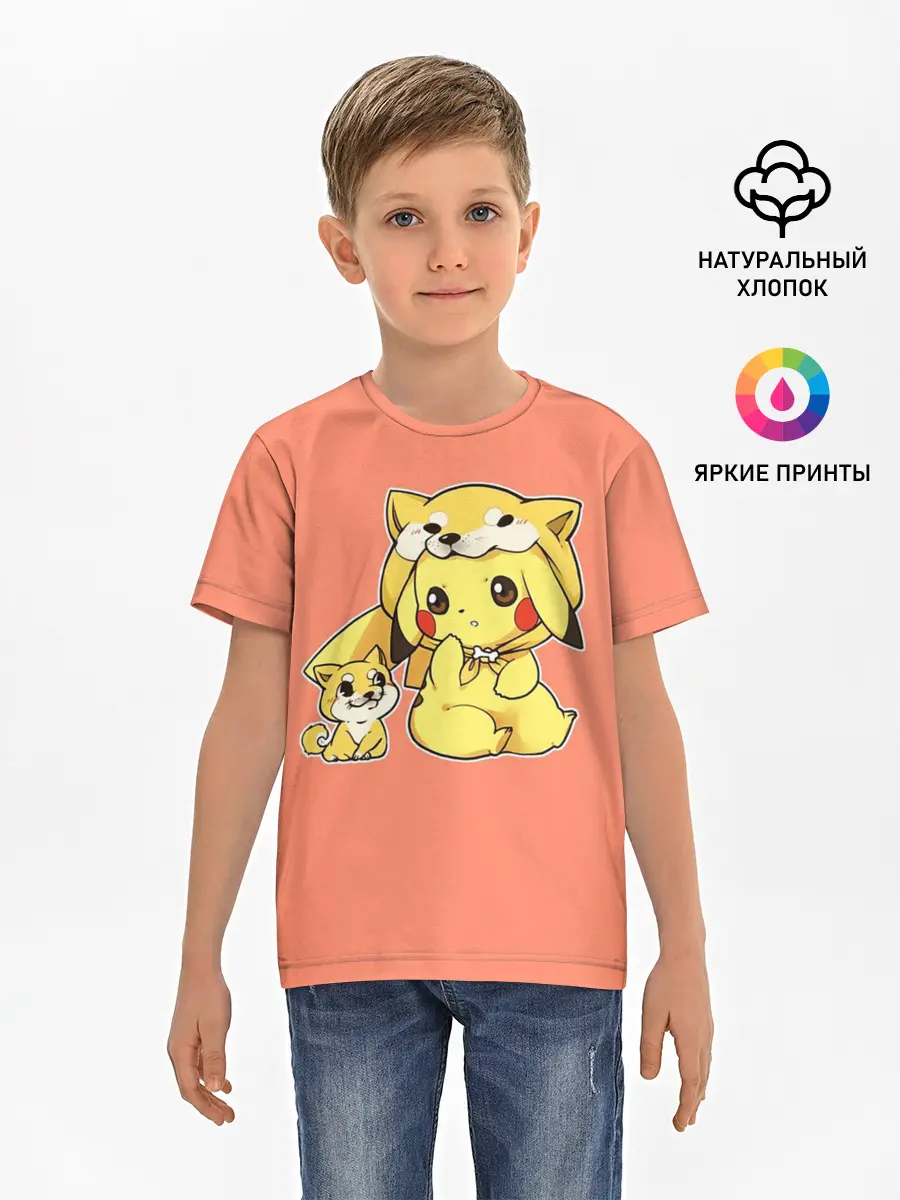 Детская базовая футболка / Pikachu Pika Pika