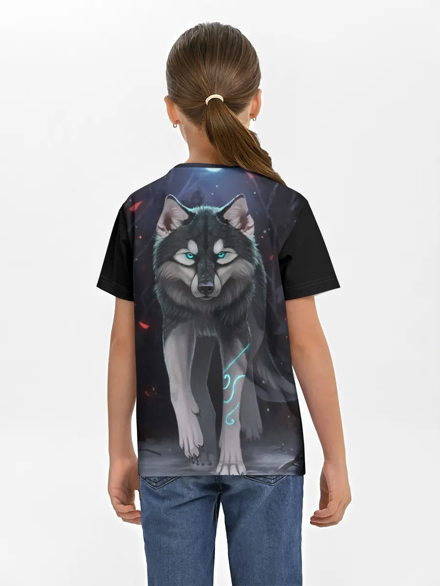 Детская базовая футболка / КРАСИВЫЙ ВОЛК