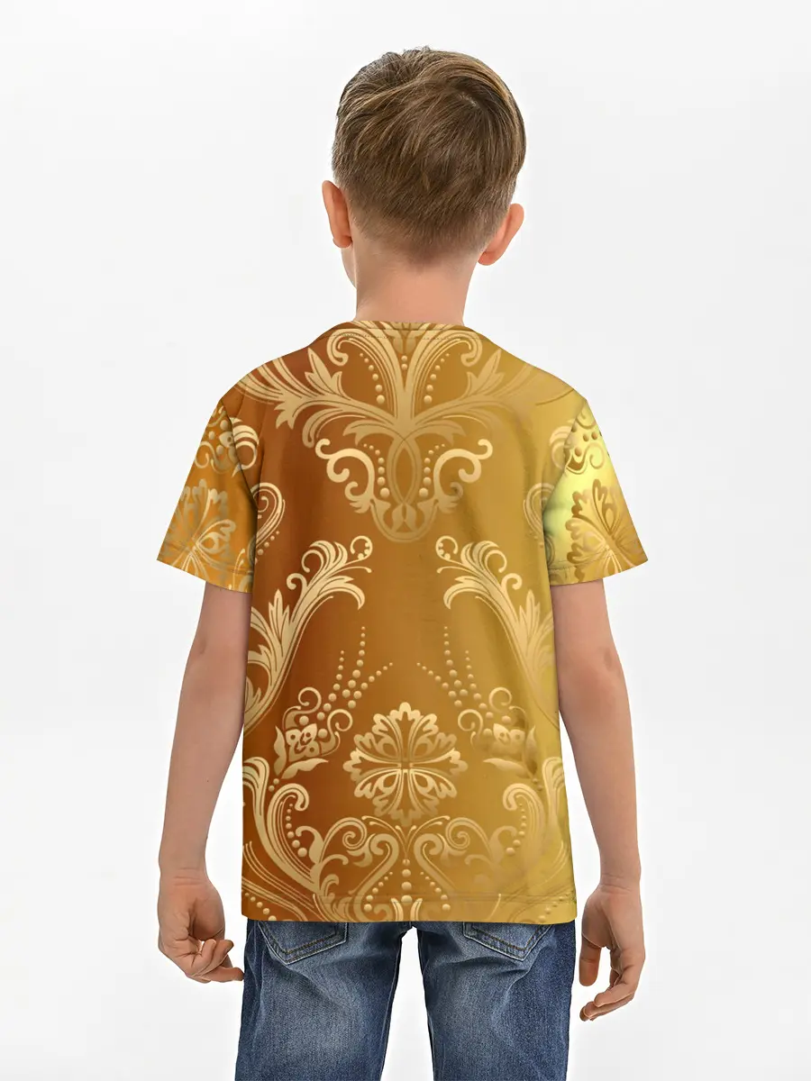 Детская базовая футболка / ЗОЛОТОЙ УЗОР.
