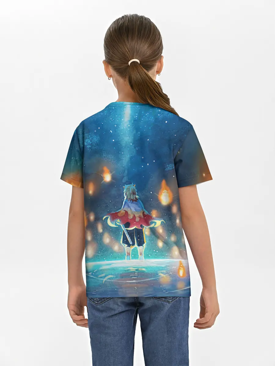 Детская базовая футболка / Ренгоку Кёджуро Клинок демонов