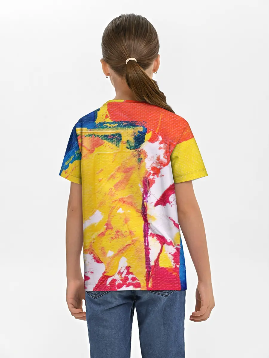 Детская базовая футболка / Красочное счастье