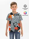 Детская базовая футболка / Разноцветные коты