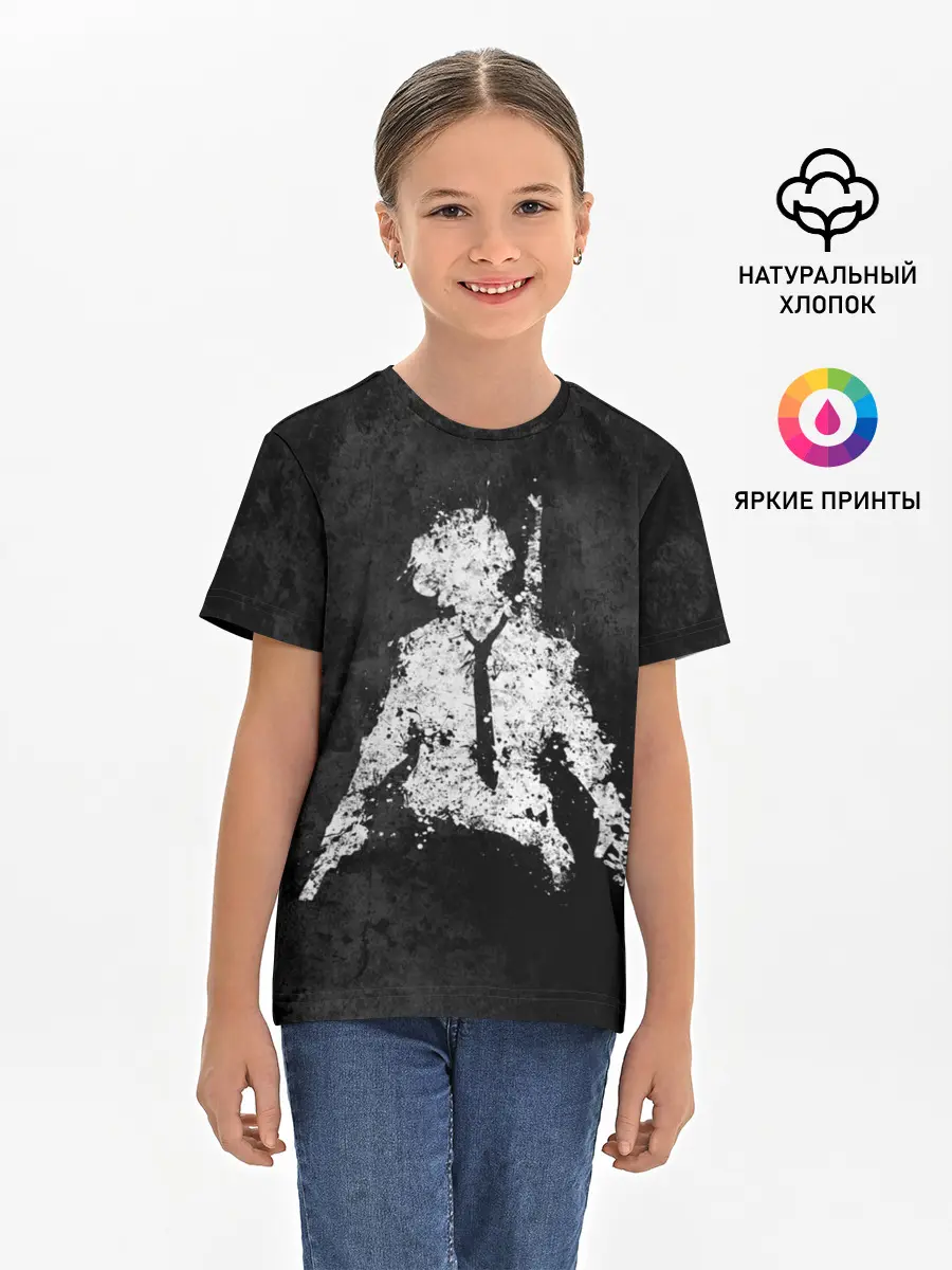 Детская базовая футболка / PUBG брызги красок