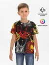 Детская базовая футболка / КОРОЛЕВСКИЙ БАГРОВЫЙ 3D