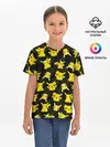 Детская базовая футболка / ПИКАЧУ ПАТТЕРН / PIKA PIKACHU /