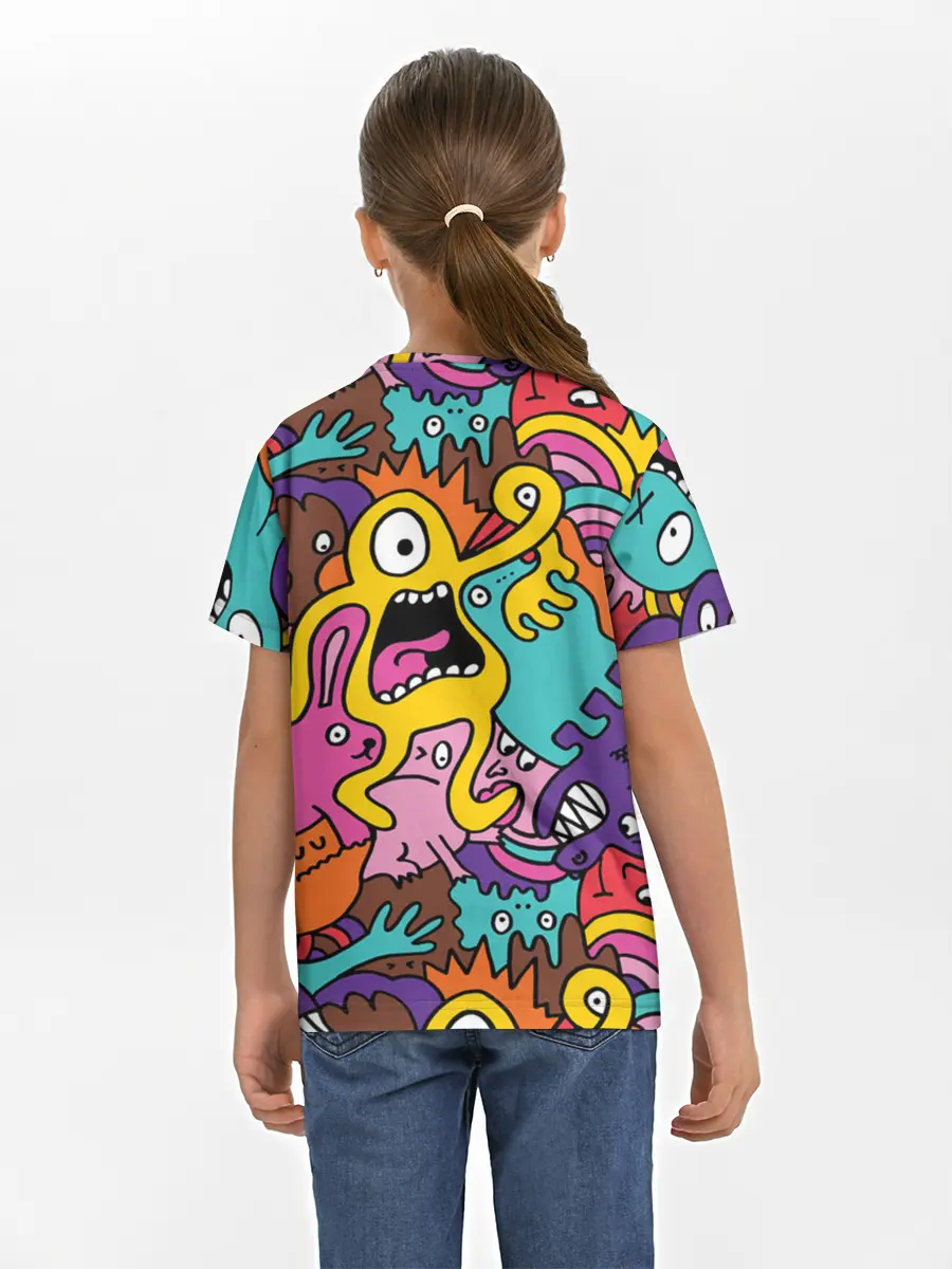 Детская базовая футболка / crazy abstraction