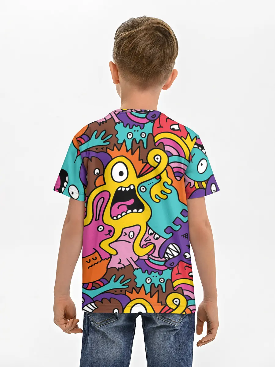 Детская базовая футболка / crazy abstraction