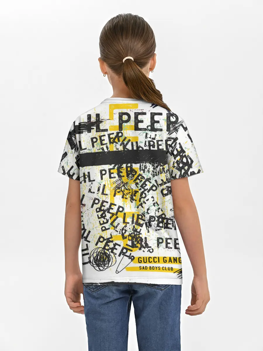 Детская базовая футболка / LIL PEEP Vintage Graffiti Wall