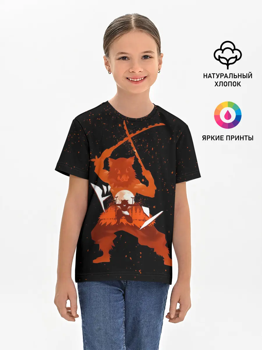 Детская базовая футболка / Иноске Хашибира Kimetsu no Yaiba