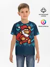 Детская базовая футболка / Марио Санта Клаус