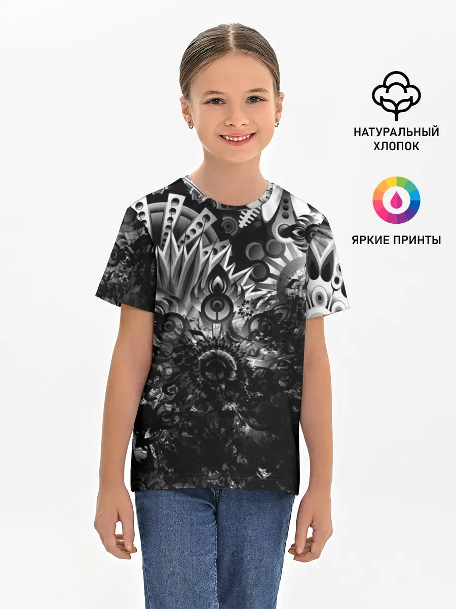 Детская базовая футболка / Floral Pattern