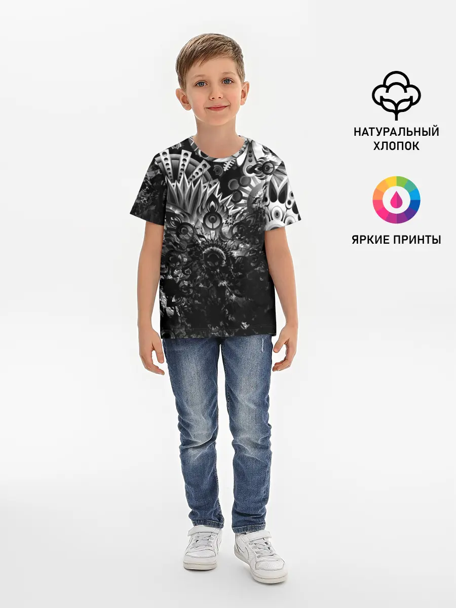 Детская базовая футболка / Floral Pattern