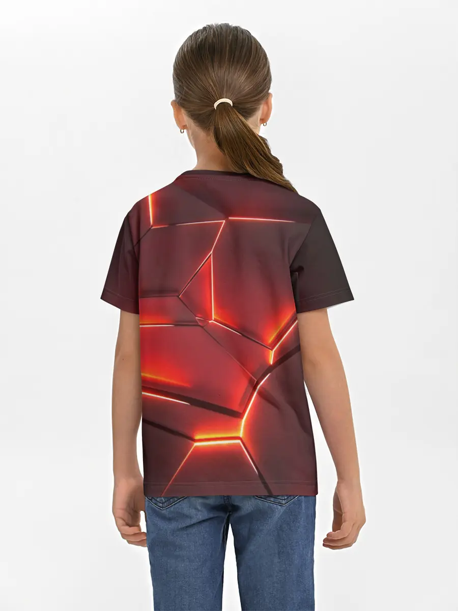 Детская базовая футболка / ПЛИТЫ НА НЕОНЕ