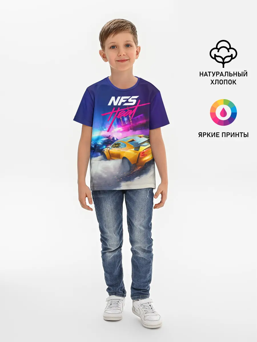 Детская базовая футболка / NEED FOR SPEED - HEAT