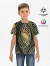 Детская базовая футболка / Абстракция глаз узор линии