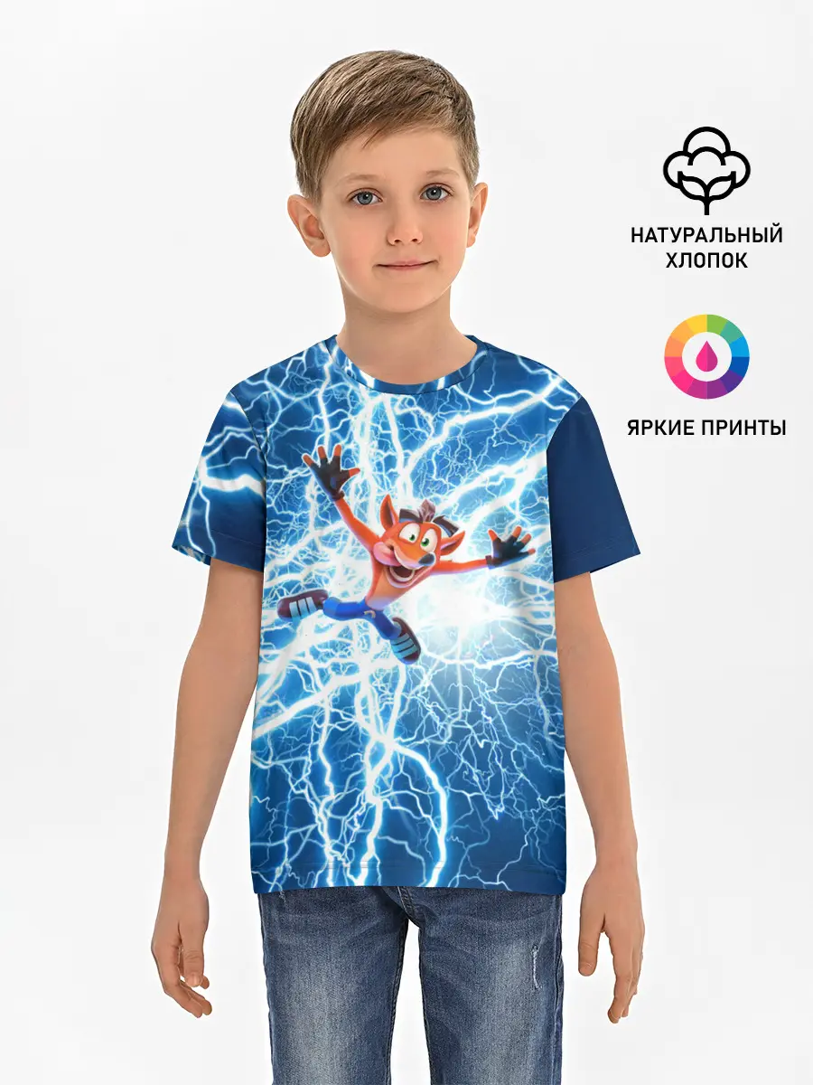 Детская базовая футболка / Crash Bandicoot