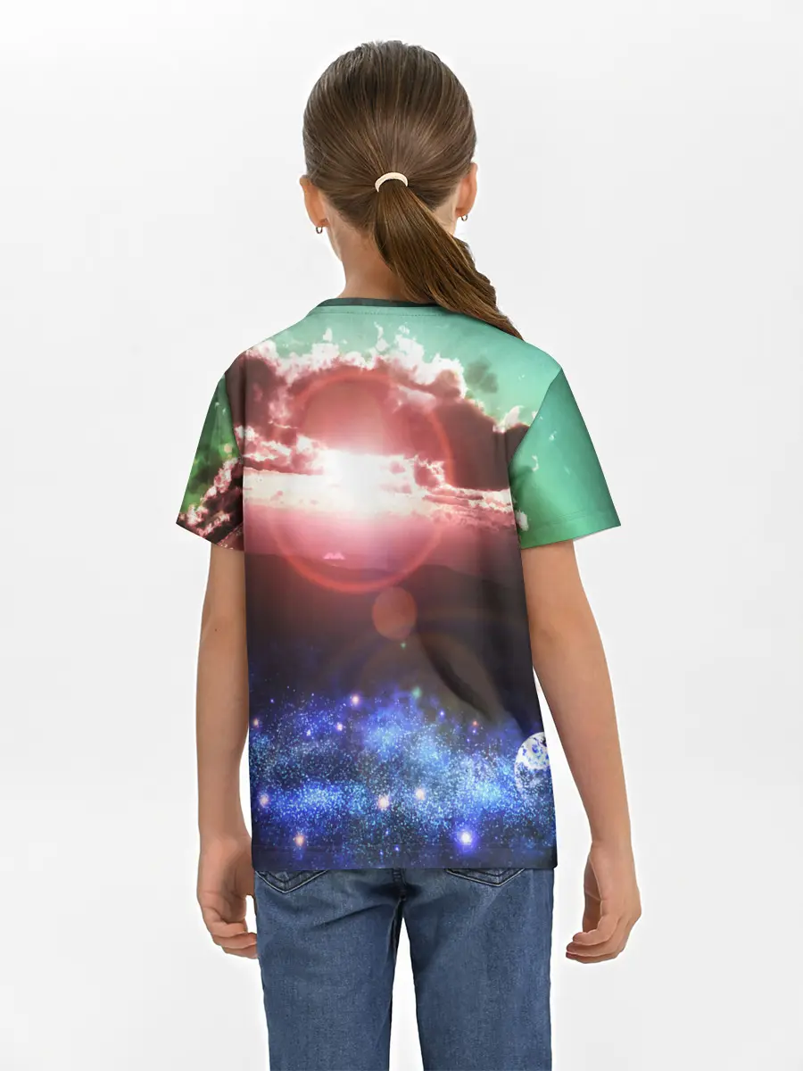 Детская базовая футболка / ЗАКАТ НОЧНОЙ