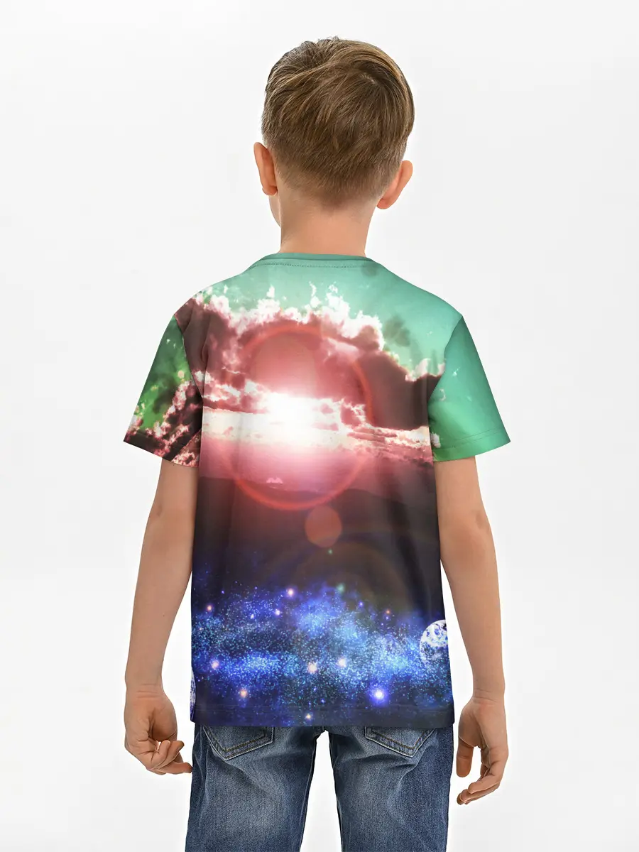 Детская базовая футболка / ЗАКАТ НОЧНОЙ