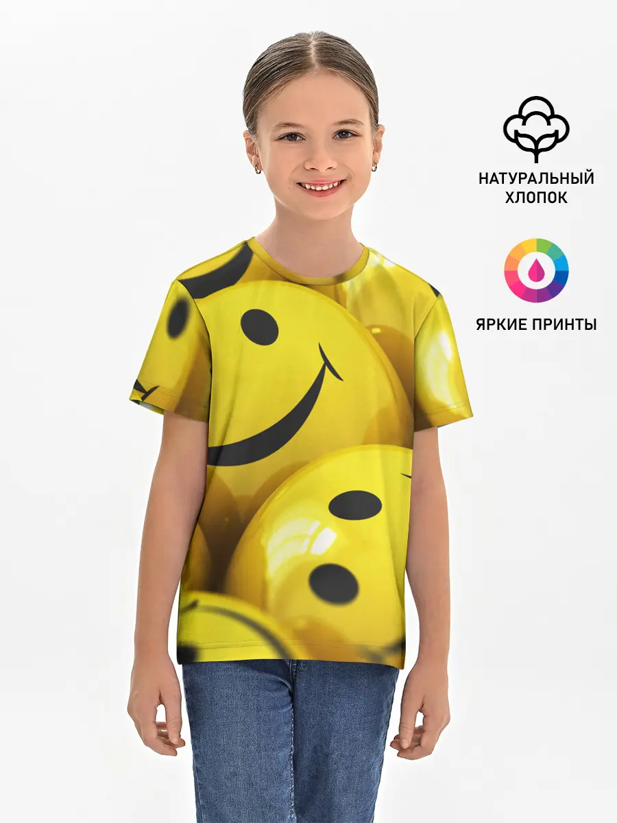 Детская базовая футболка / YELLOW SMILE