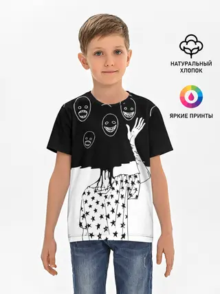 Детская базовая футболка / Многоликий | Multi face