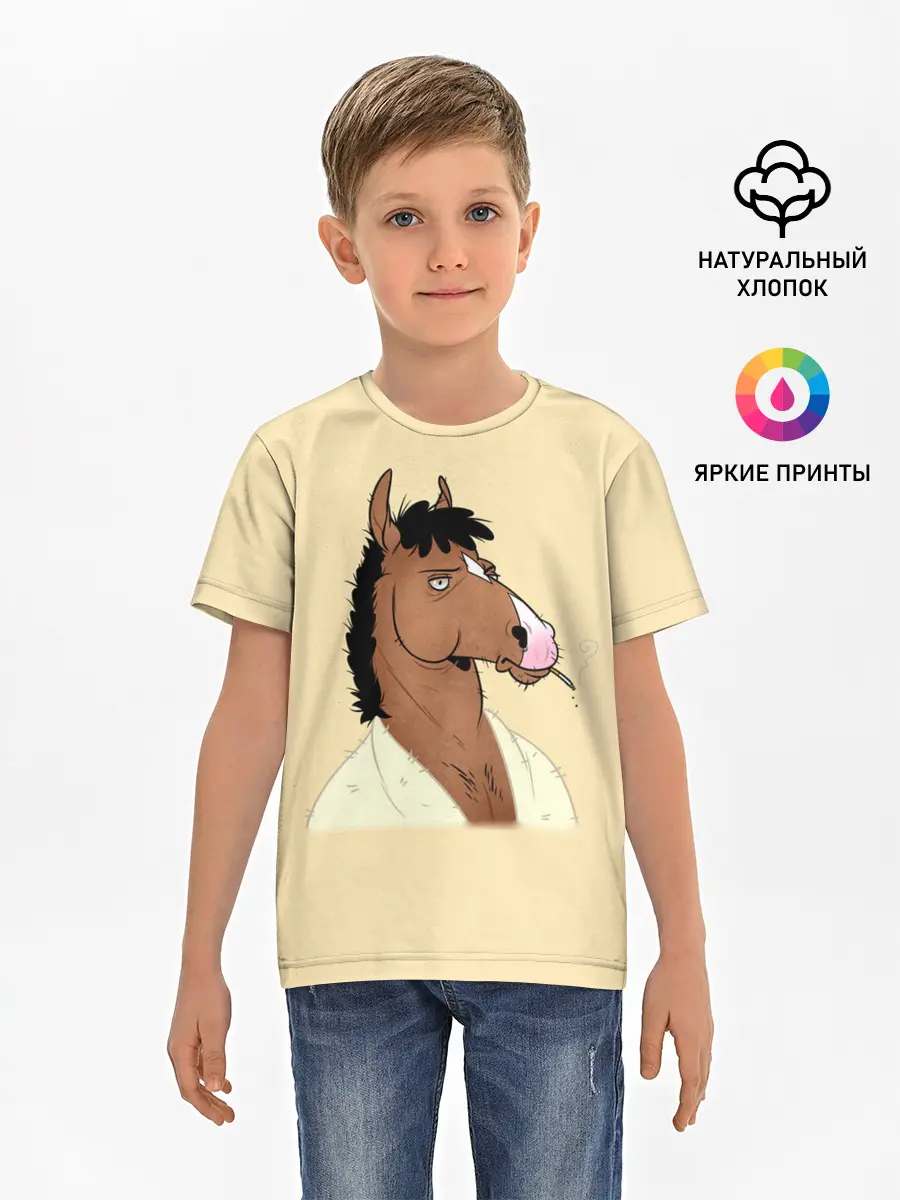 Детская базовая футболка / Конь БоДжек