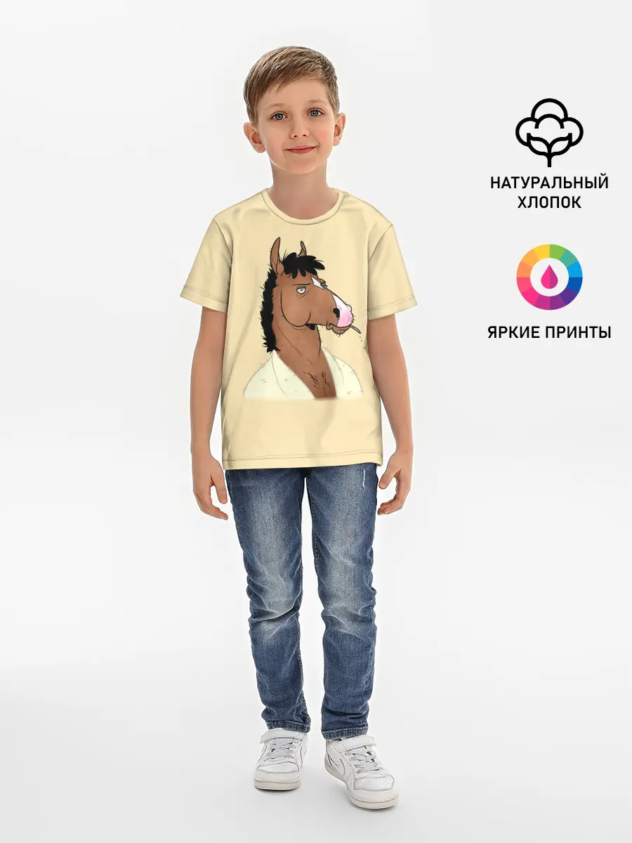 Детская базовая футболка / Конь БоДжек
