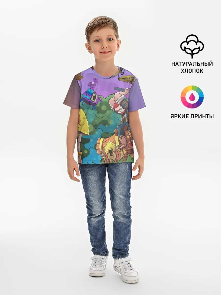 Детская базовая футболка / Fortnite