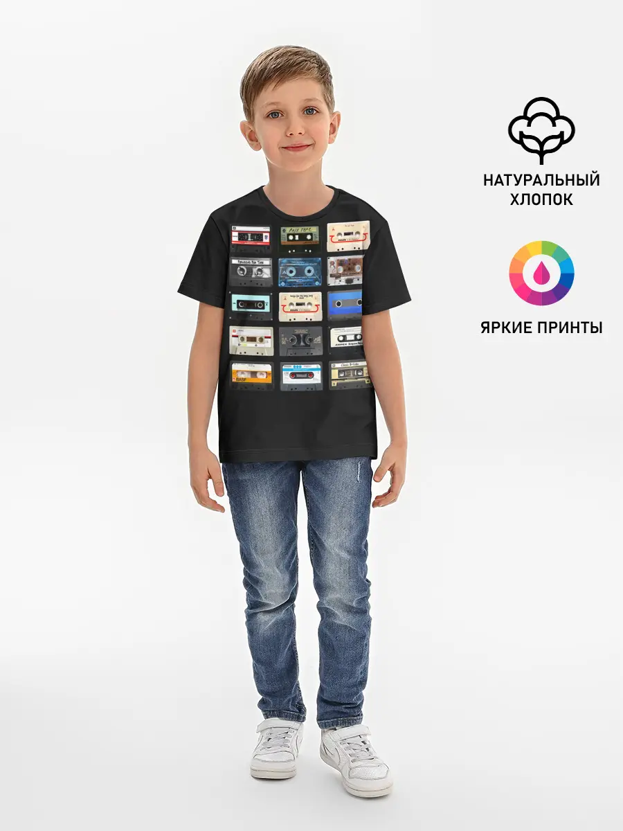 Детская базовая футболка / Музыкальные касеты