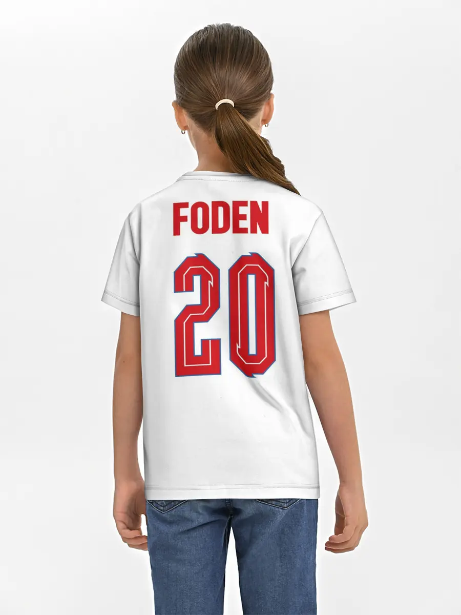 Детская базовая футболка / Фил Фоден форма Англия