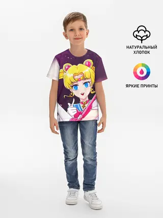 Детская базовая футболка / Sailor Moon