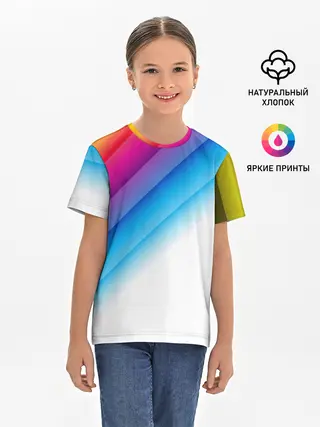Детская базовая футболка / РАДУЖНЫЕ ПОЛОСЫ | RAINBOW