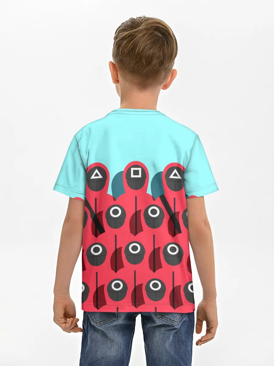 Детская базовая футболка / Охрана | Squid game