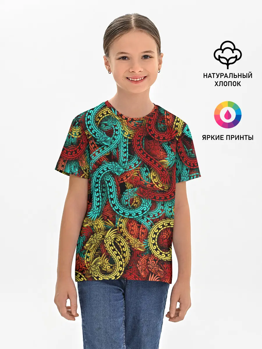 Детская базовая футболка / Кетцалькоатли