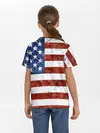 Детская базовая футболка / США ФЛАГ
