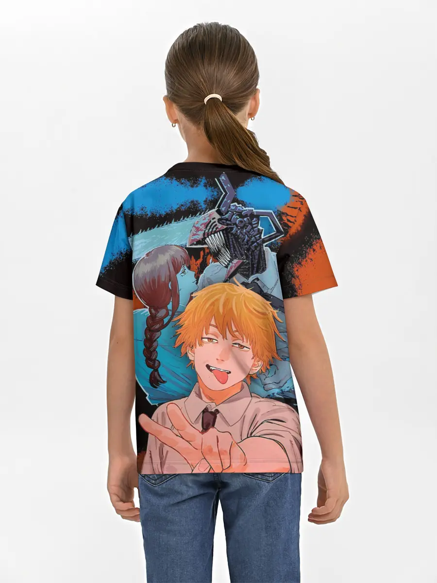 Детская базовая футболка / Дэндзи и Макима