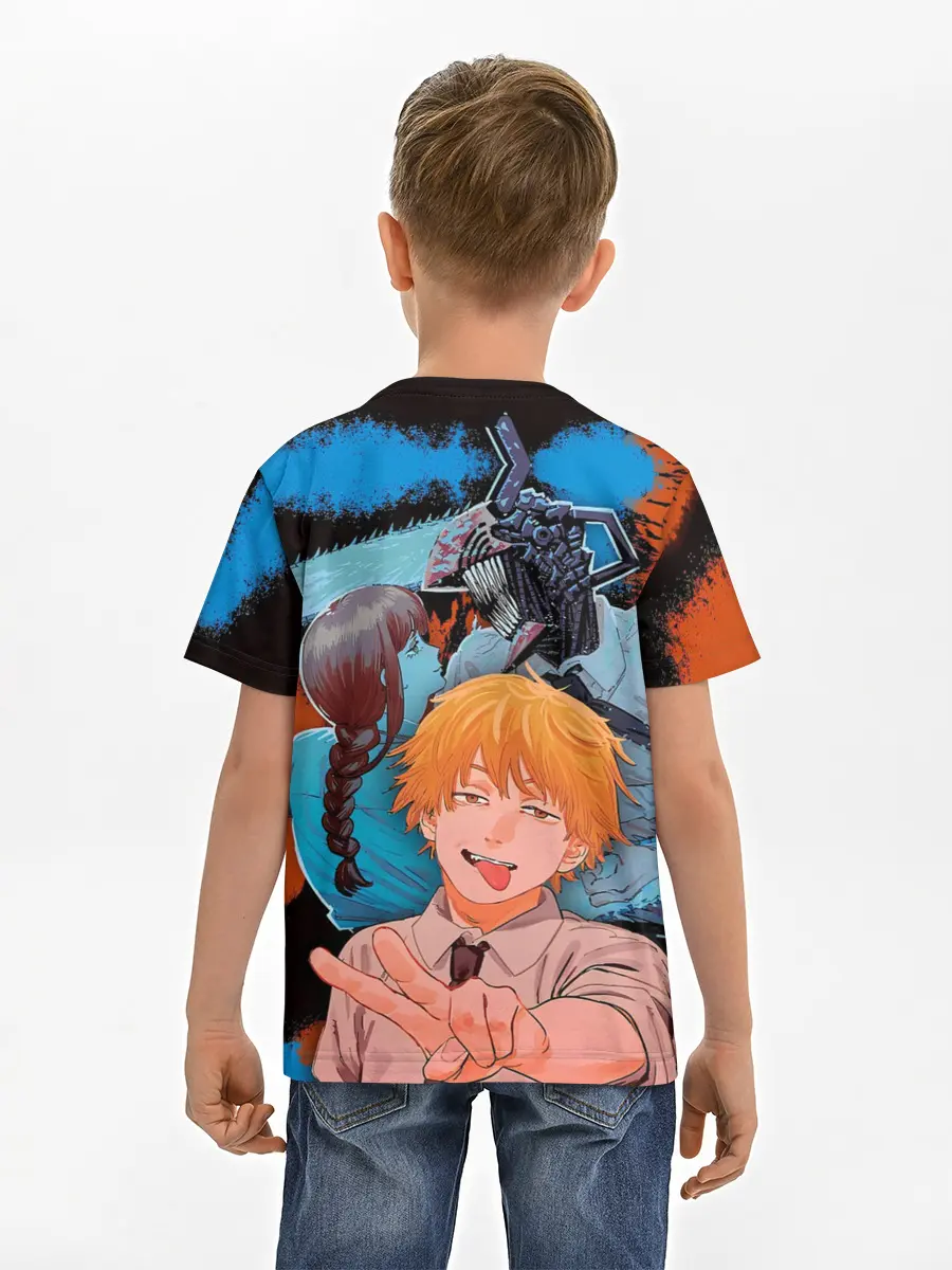 Детская базовая футболка / Дэндзи и Макима