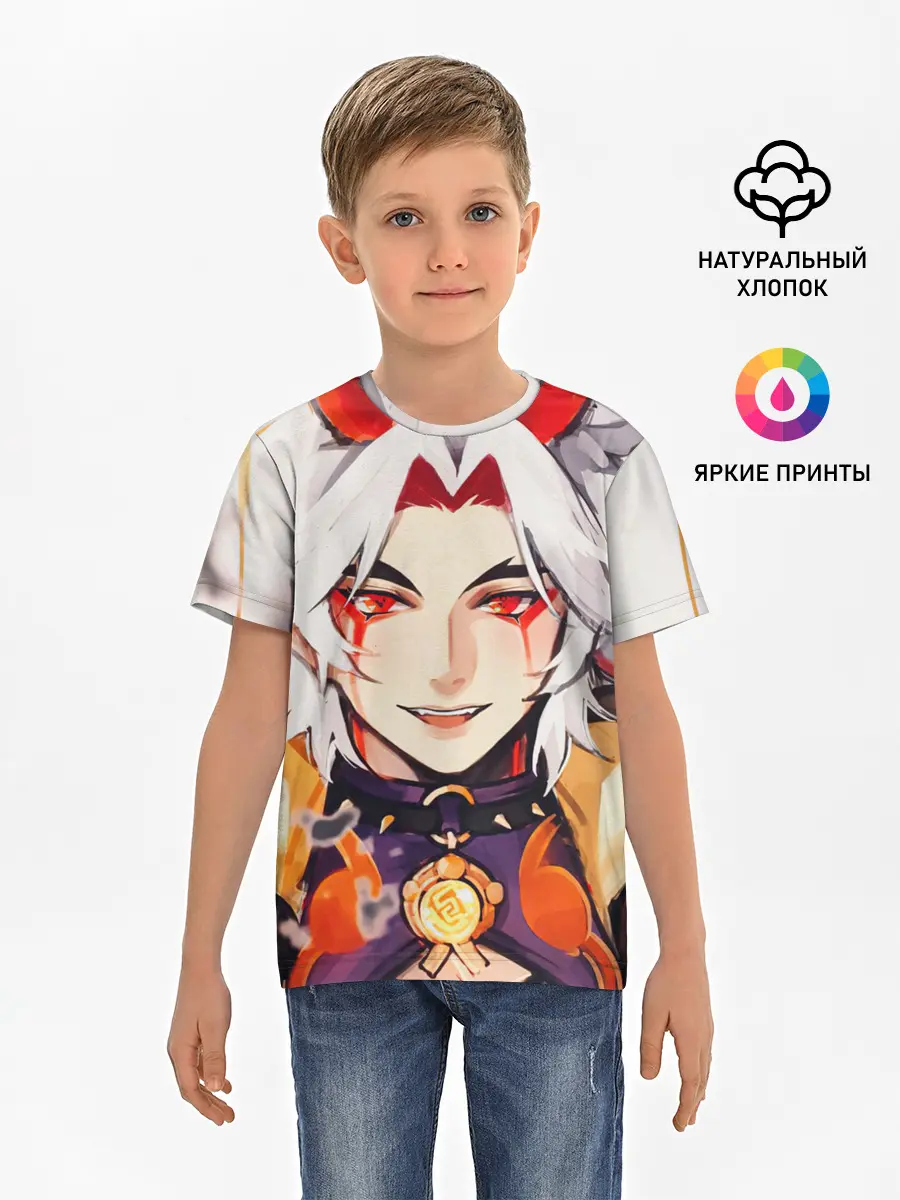 Детская базовая футболка / Arataki Itto Genshin Impact