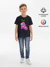 Детская базовая футболка / Among us Pink+ kid Pink