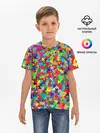 Детская базовая футболка / РАЗНОЦВЕТНЫЙ ПАЗЛ