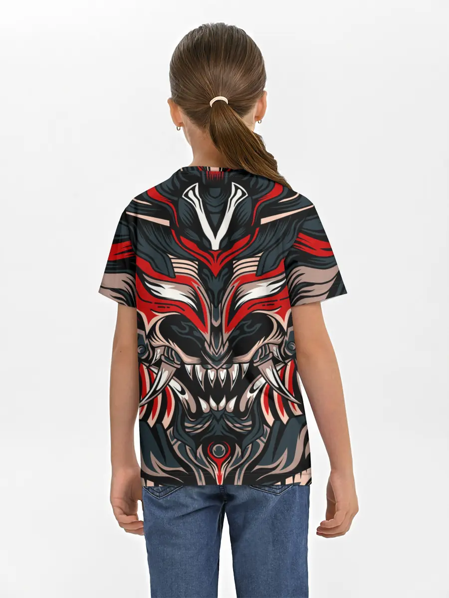 Детская базовая футболка / Черный самурай