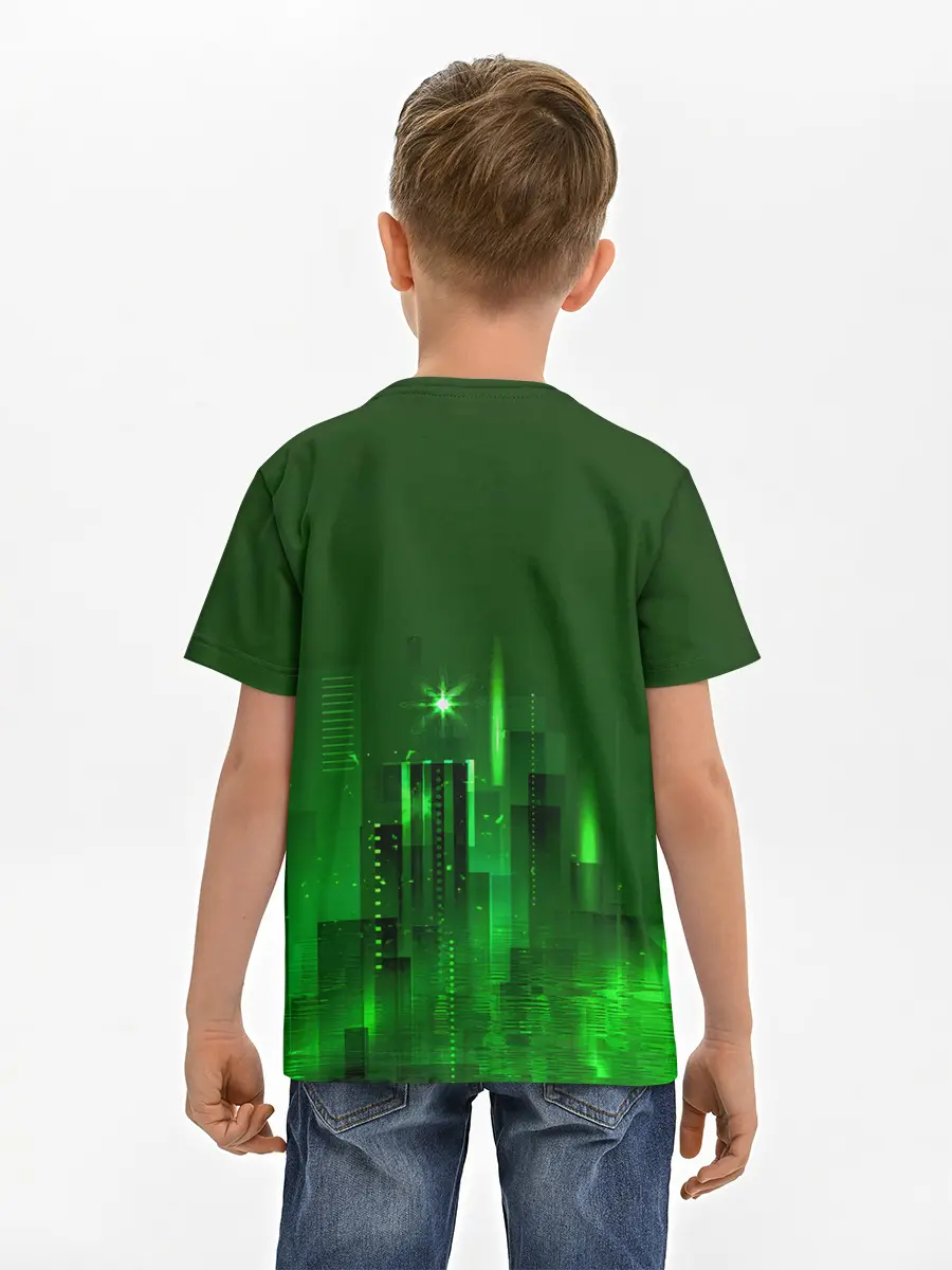 Детская базовая футболка / Зеленый город