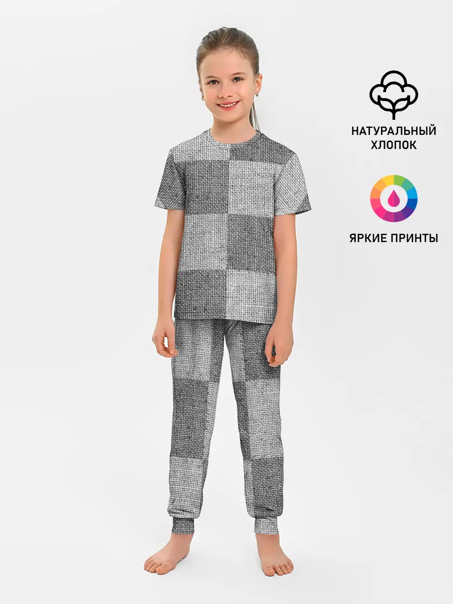 Детская пижама с брюками / Denim Patchwork