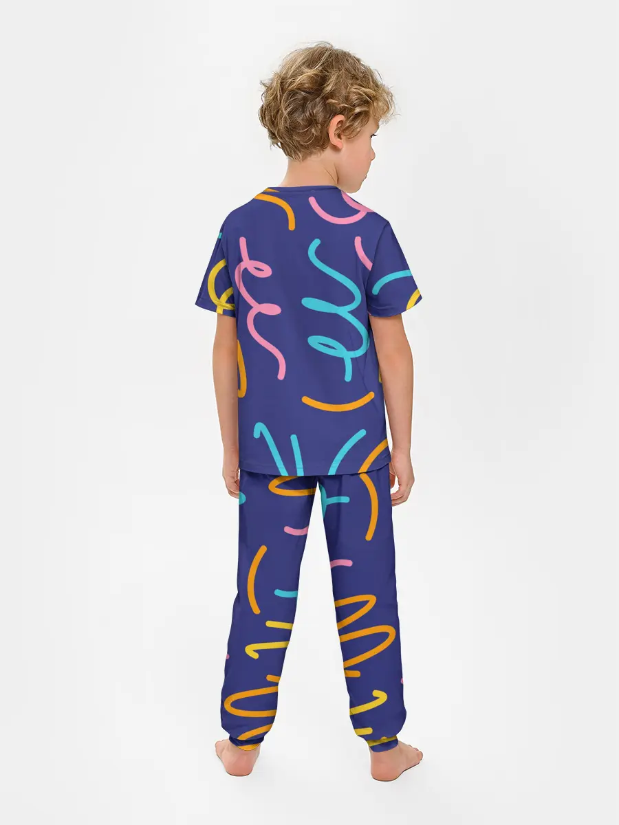 Детская пижама с брюками / Одноцветная ячейка
