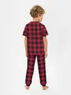 Детская пижама с брюками / Красный паттерн крупная клетка