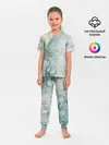 Детская пижама с брюками / Абстрактный мрамор