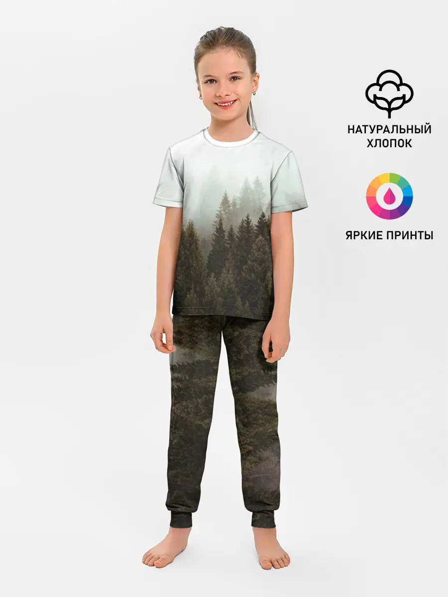 Детская пижама с брюками / Деревья