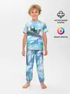 Детская пижама с брюками / Снежный котенок