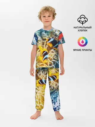 Детская пижама с брюками / Морской мир